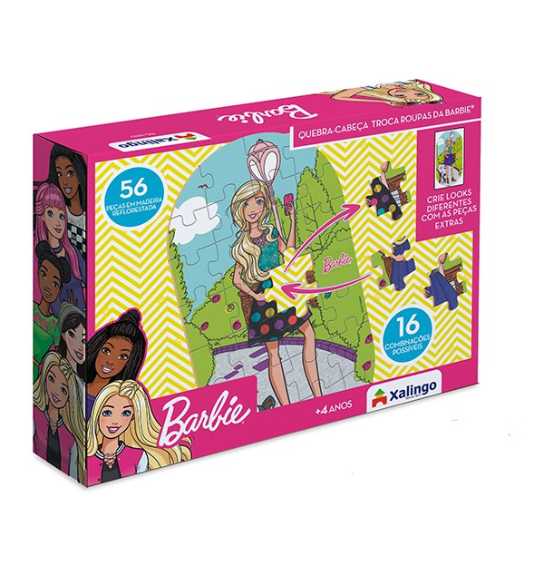 Quebra Cabeça para Colorir Barbie Xalingo - Lojas MM