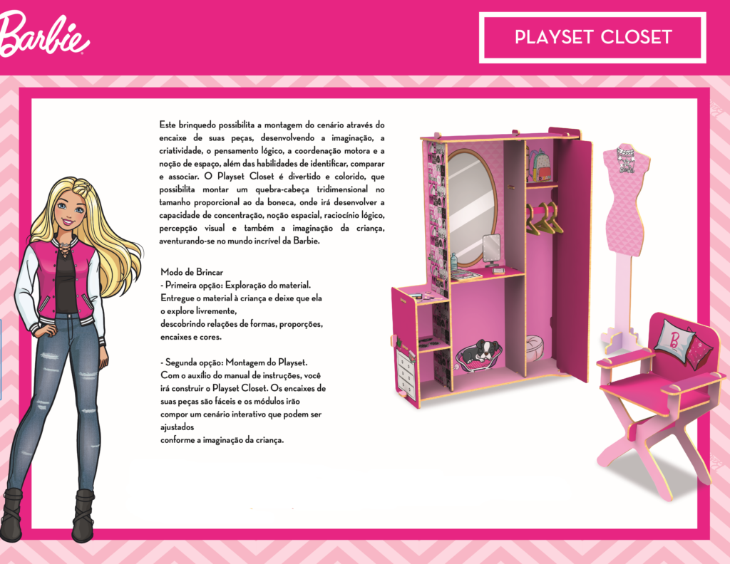 Playset Closet Da Barbie Xalingo Brinquedo Infantil - Loja Zuza